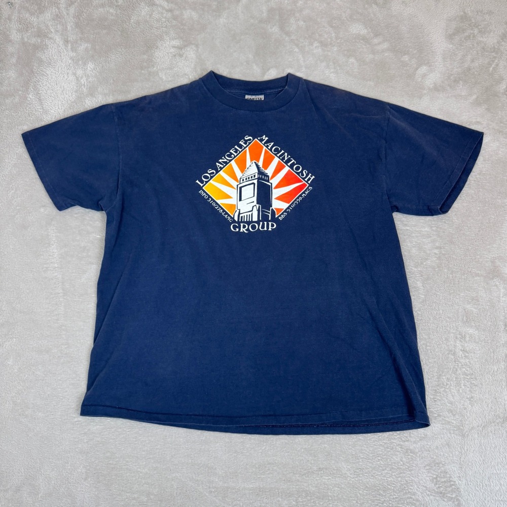 Vintage‎ 90s LA Macintosh Group Shirt Mens 2XL Blue Preowned